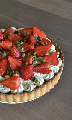 Tarte aux fraises et à la pistache style « Fantastik »