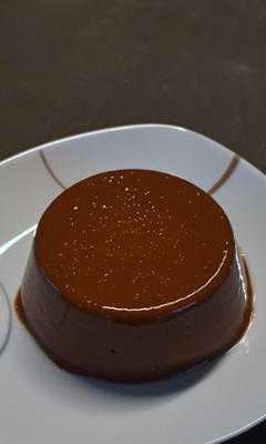 Flans de kaki chocolatés