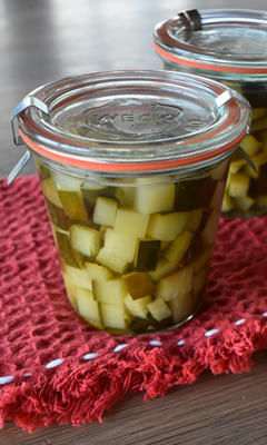 Courgettes au vinaigre cannelle-citron