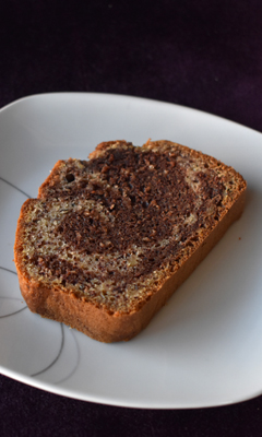 Gâteau marbré à la pâte à tartiner