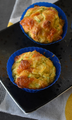 Muffins aux courgettes et au fromage cheddar