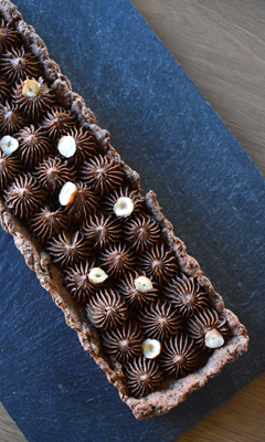 Tarte au chocolat et au caramel avec du miso