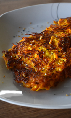 Galettes de carottes au curry