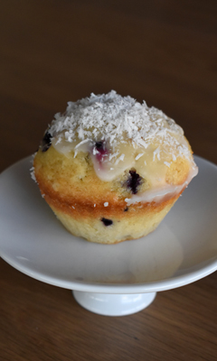 Muffins aux bleuets et à la noix de coco