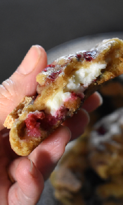 Biscuits façon gâteau au fromage à la framboise
