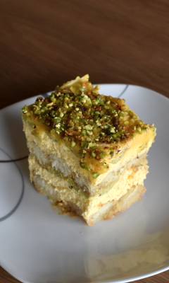 Tiramisu au citron et aux pistaches